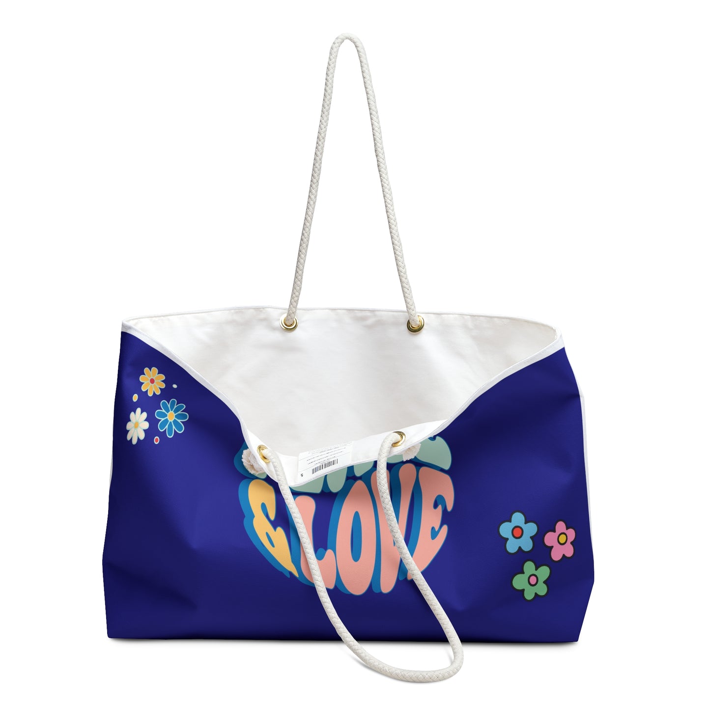 Peace and Love Weekender Bag | Beach Bag | Overnight Bag | Shopping Bag | Tote Bag |