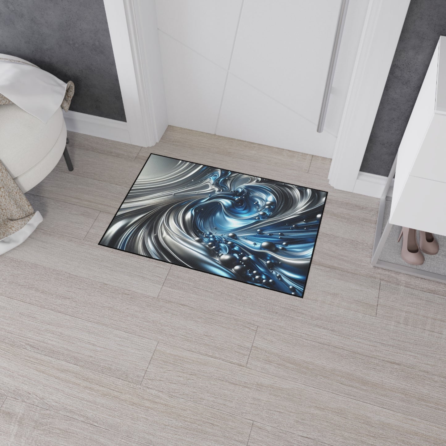 Decorative Heavy Duty Non-Slip Floor Mat Stylish Design Perfect for Entryway Kitchen Décor Garage Rug Coffee Bar Bathroom Floor Door Mat