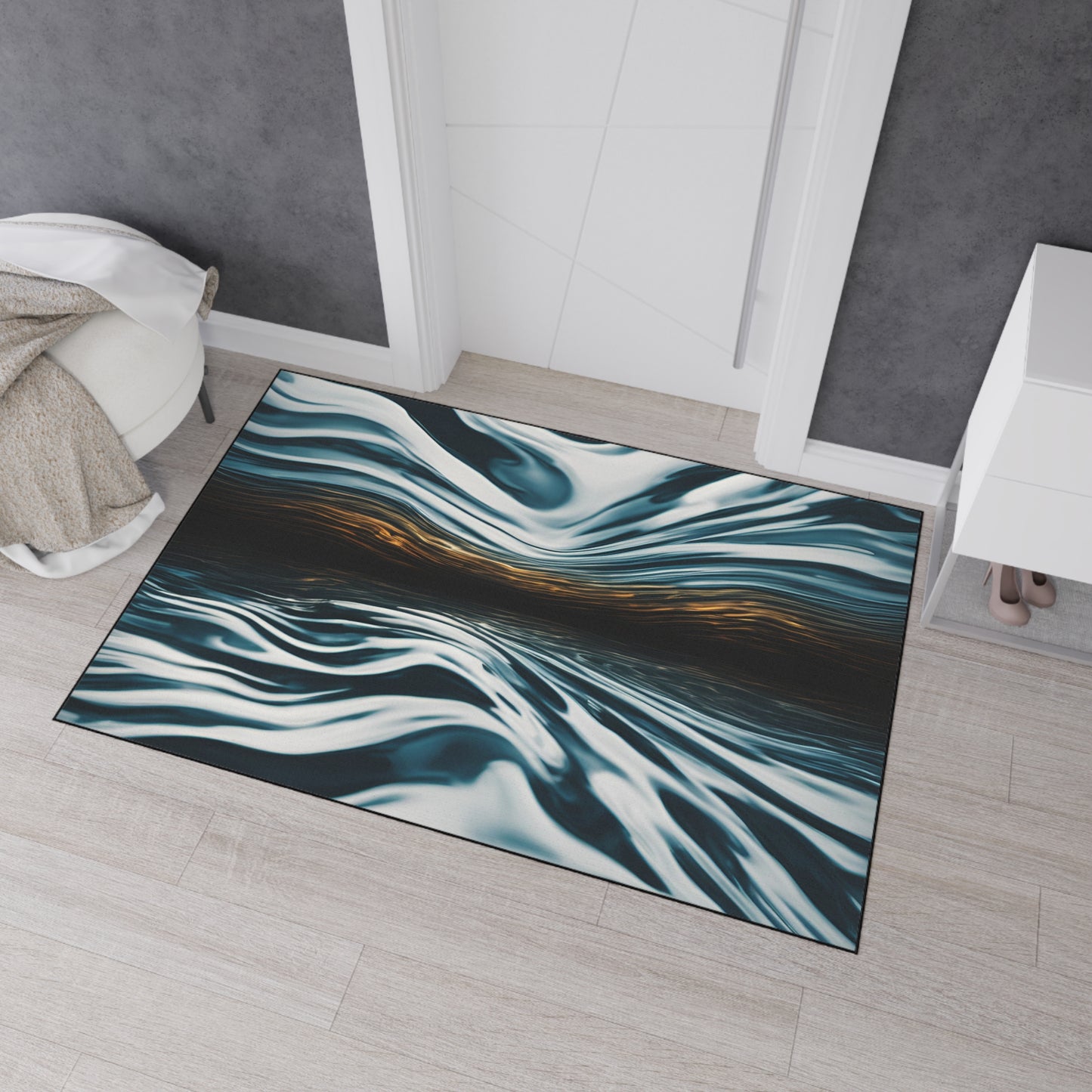 Decorative Heavy Duty Non-Slip Floor Mat Stylish Design Perfect for Entryway Kitchen Décor Garage Rug Coffee Bar Bathroom Floor Door Mat