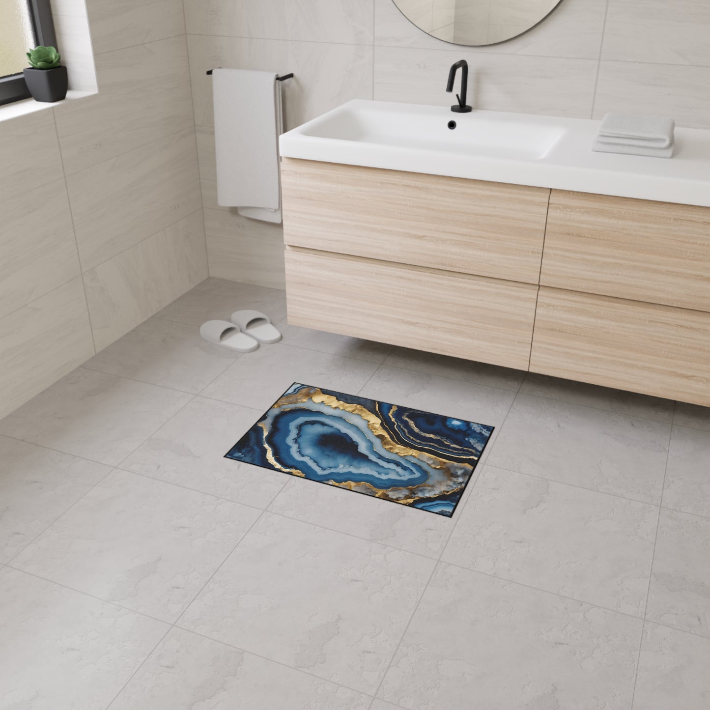 Decorative Heavy Duty Non-Slip Floor Mat Stylish Design Perfect for Entryway Kitchen Décor Garage Rug Coffee Bar Bathroom Floor Door Mat