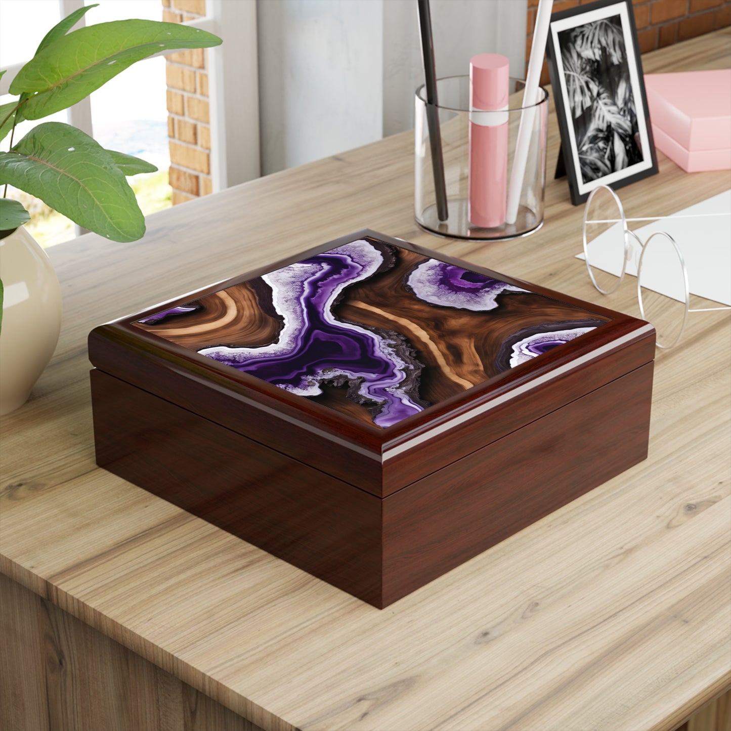 Unique Jewelry Box Trinket Box Bedroom Dresser Decor Vanity Gift Box - 3 colors to choose from