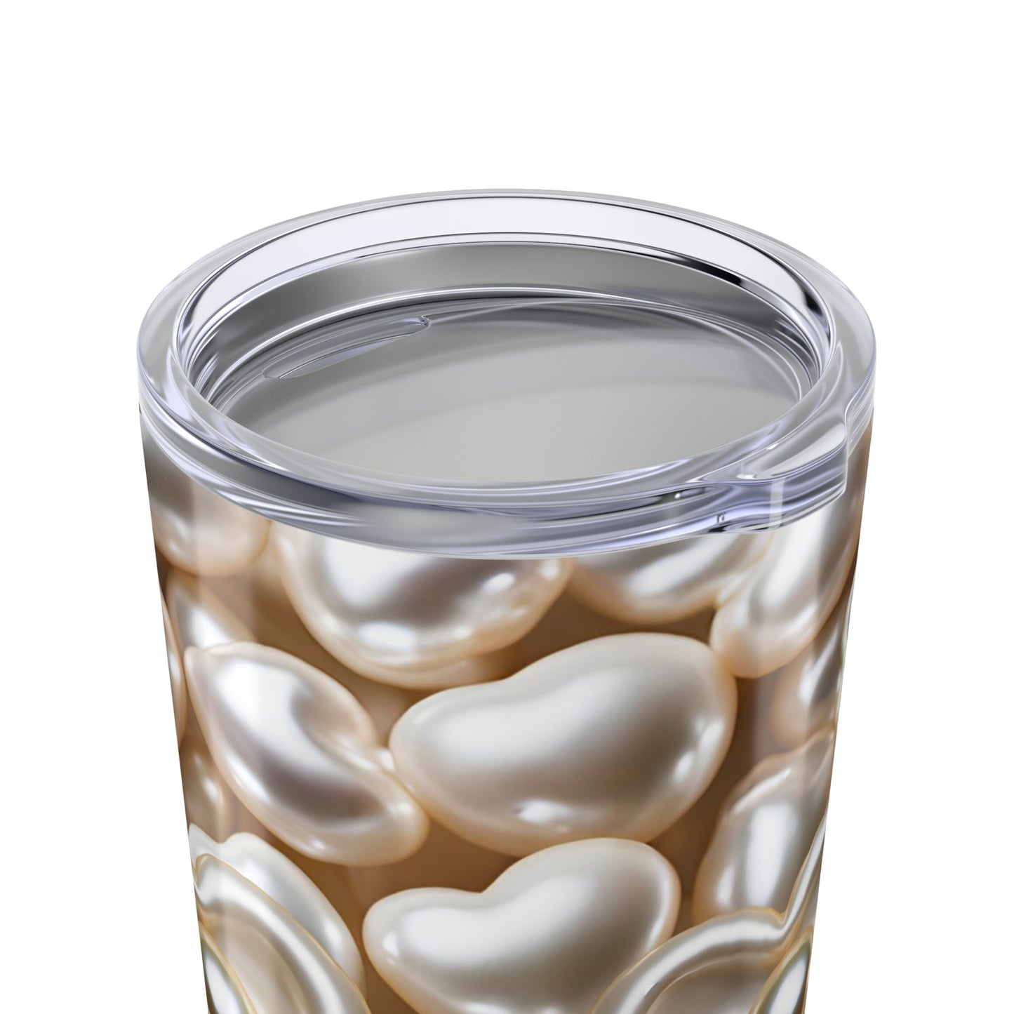 Pearl Hearts Tumbler Valentine's Gift for Her Love Friendship Gift Tumbler Gemstone Lover Rhinestone Crystal Design Tumbler