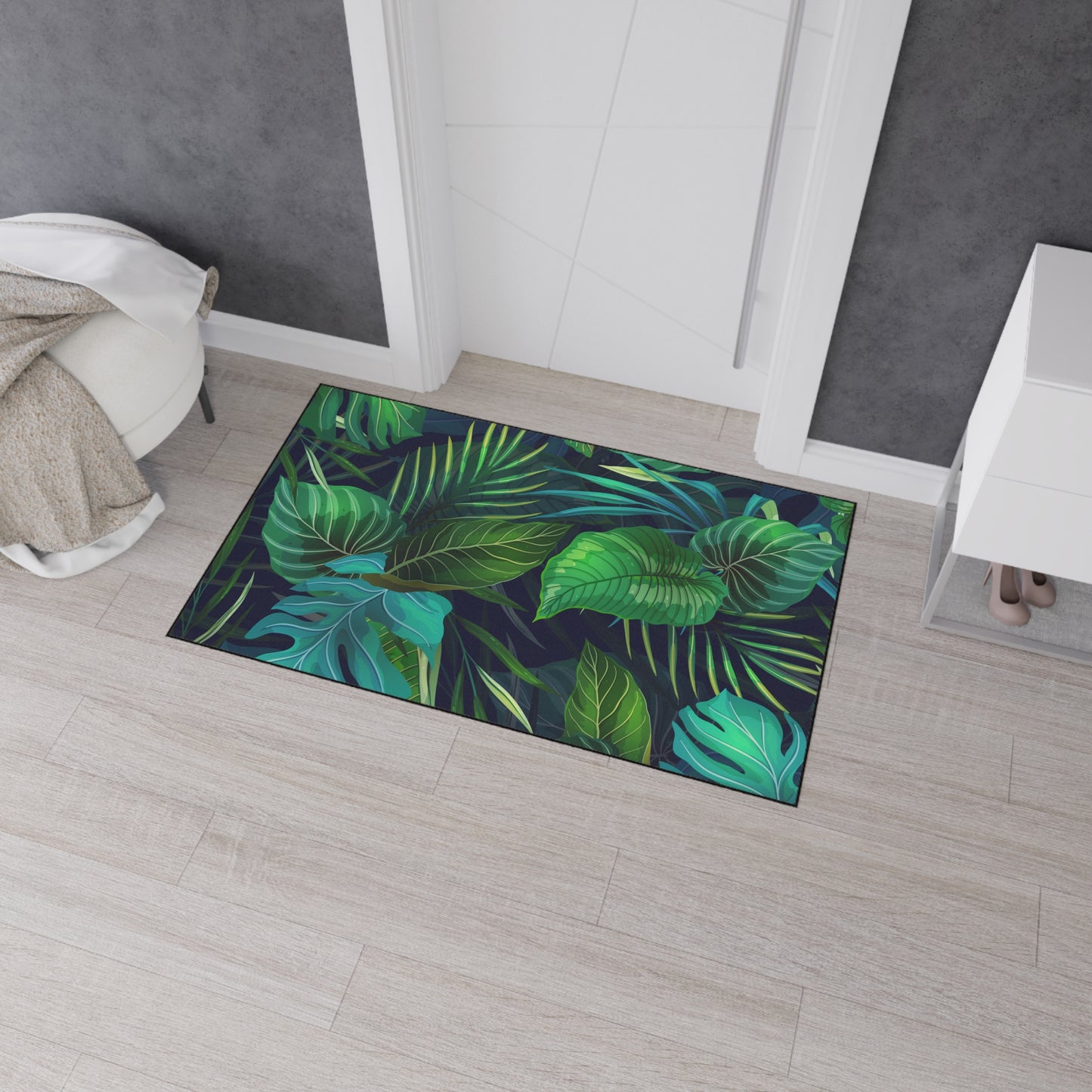 Decorative Heavy Duty Non-Slip Floor Mat Stylish Design Perfect for Entryway Kitchen Décor Beachy Hawaiian Rug Tropical Bathroom Floor