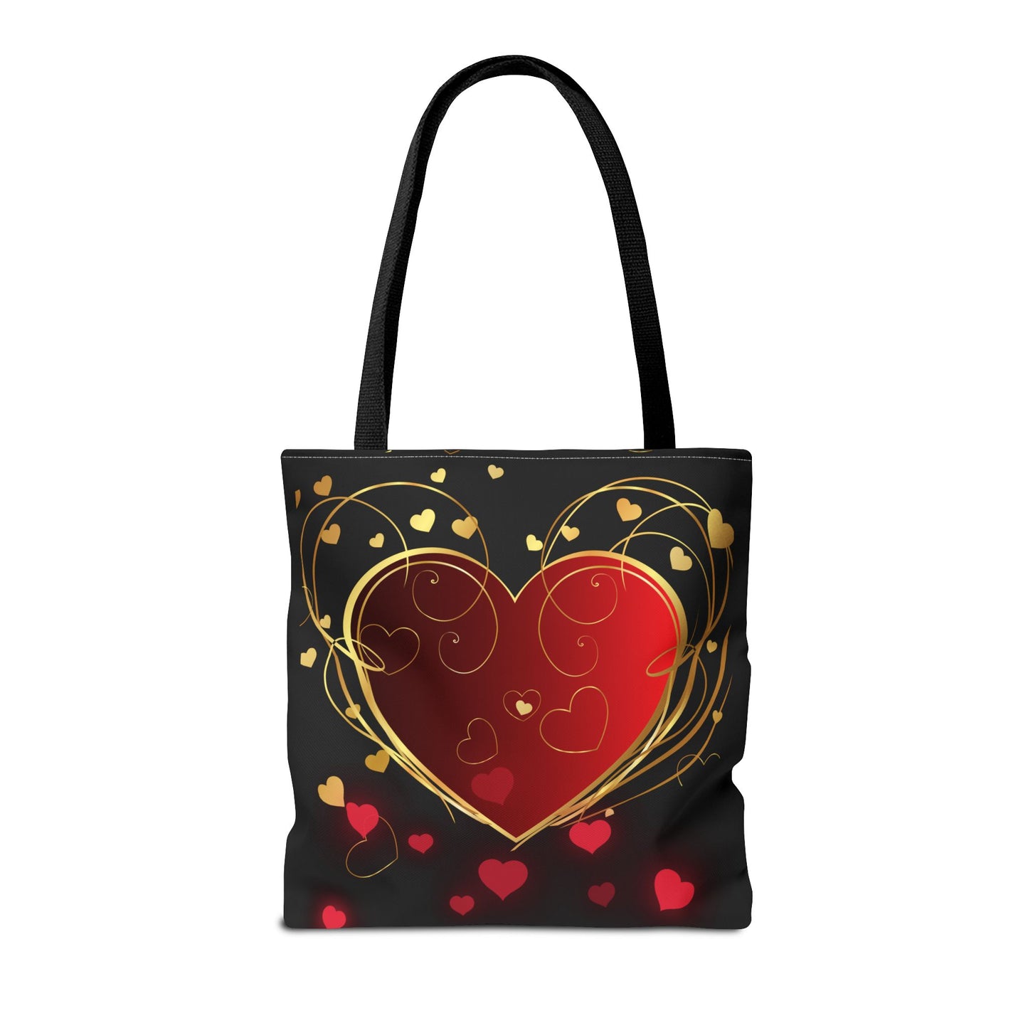 Heart Tote Bag | Carryall | Red and Gold | Love | Happiness | Friendship |