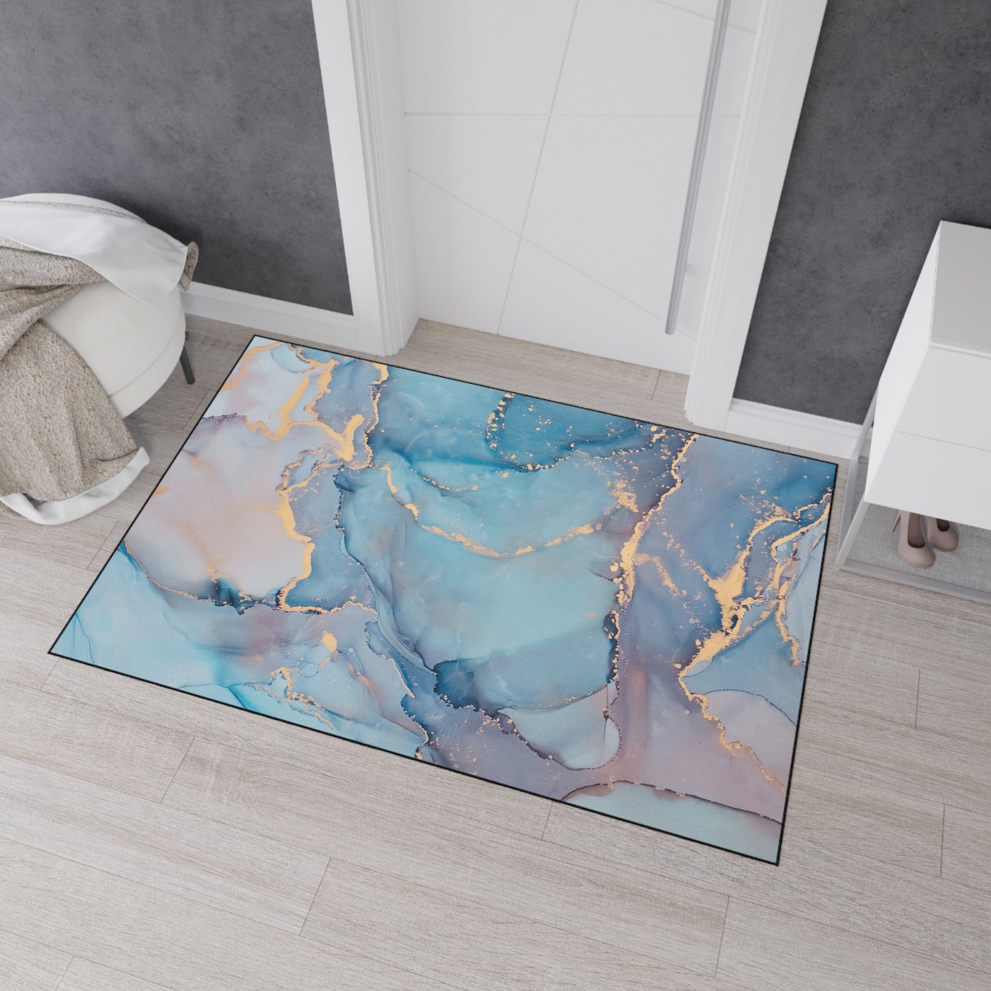 Decorative Heavy Duty Non-Slip Floor Mat Stylish Design Perfect for Entryway Kitchen Décor Garage Rug Coffee Bar Bathroom Floor Door Mat