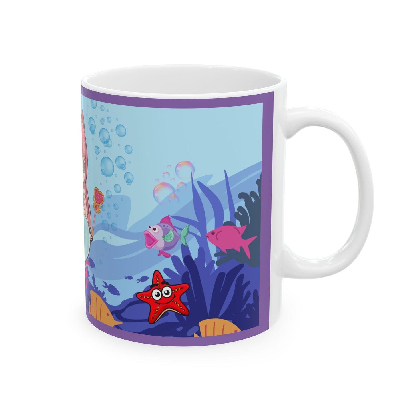 Cute Kitty Mermaid Underwater Anime Design Coffee Tea Mug Gift