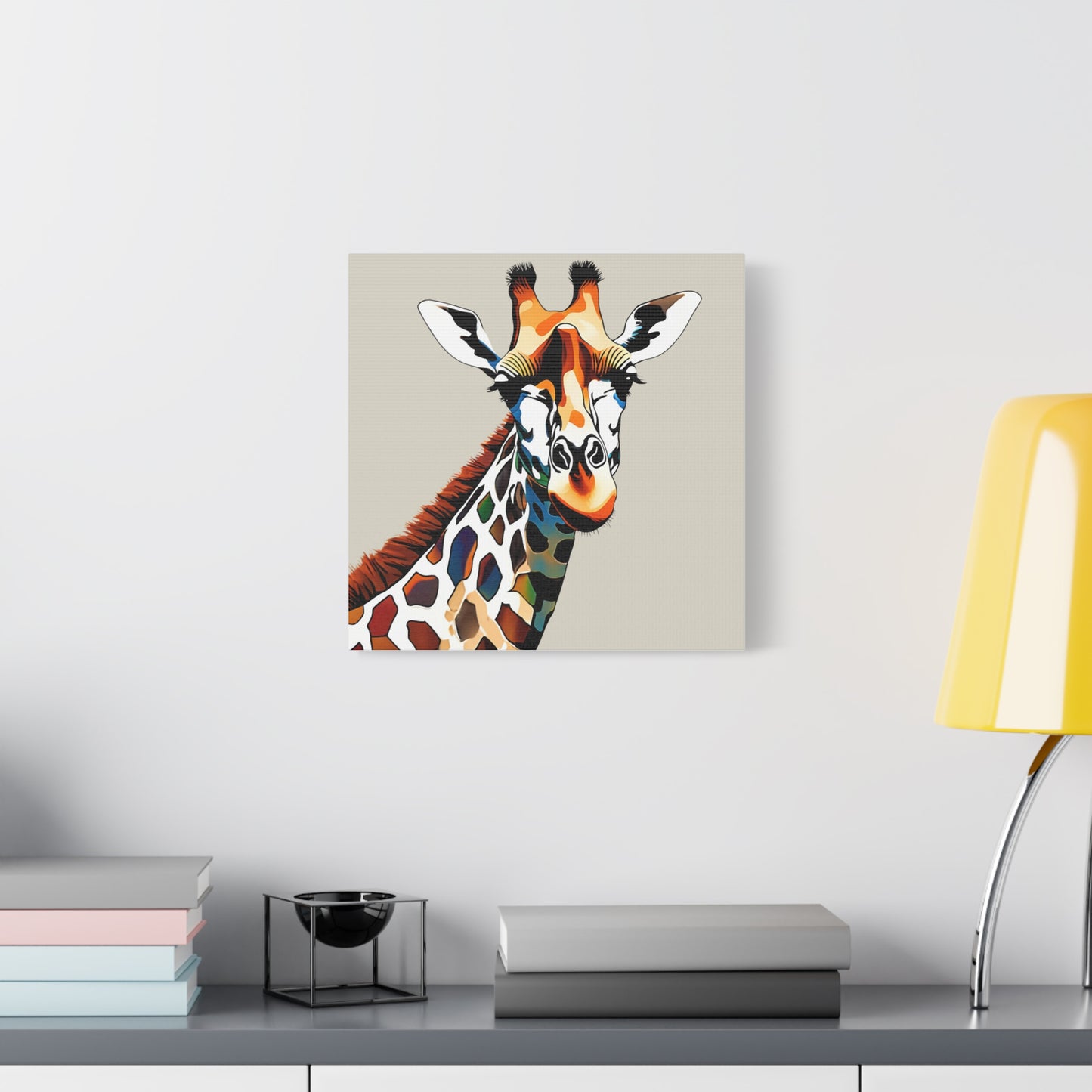 Giraffe Print Wall Art | Matte Canvas, Stretched, 1.25" | Modern Art | Animal Lover |