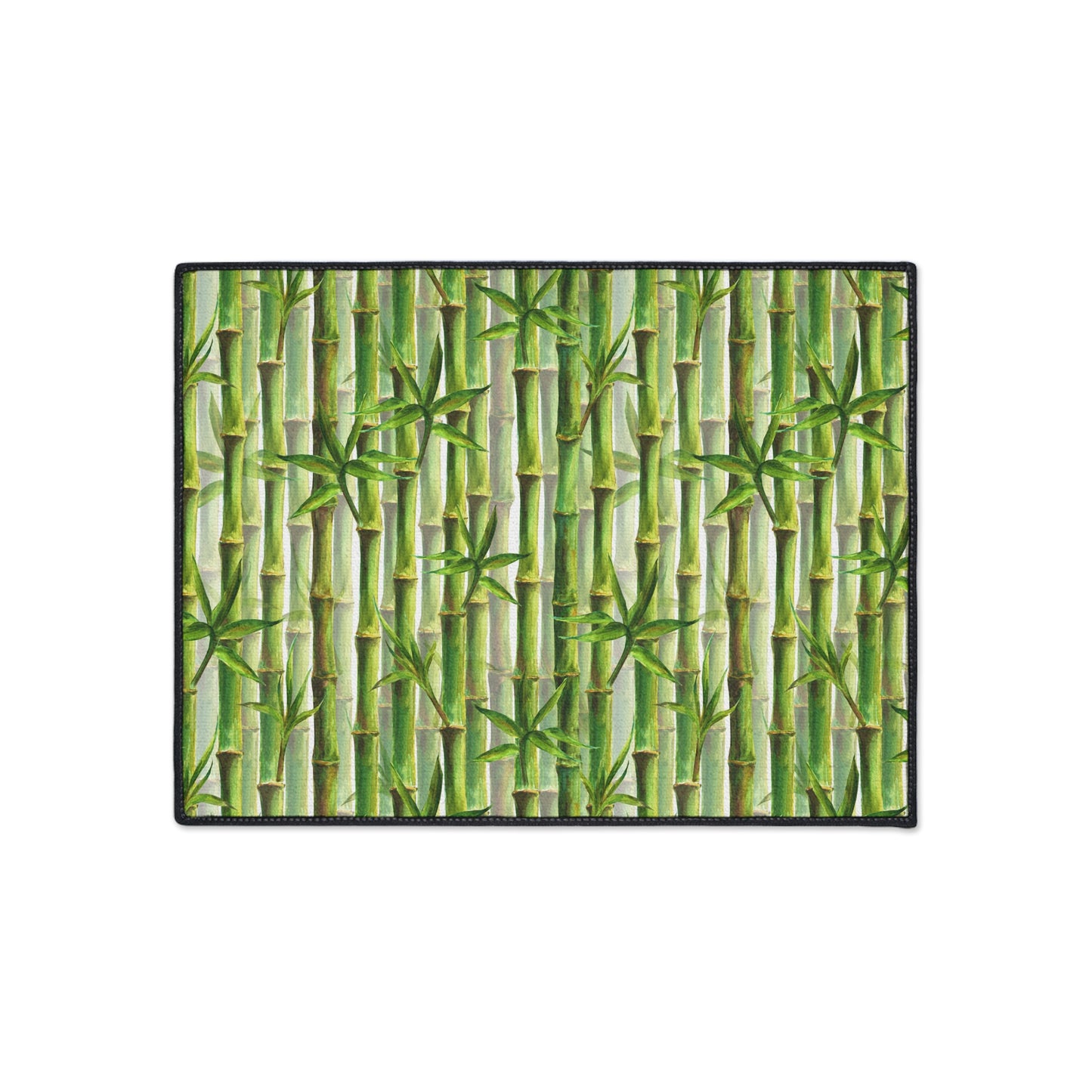 Decorative Heavy Duty Non-Slip Floor Mat Stylish Design Perfect for Entryway Kitchen Décor Beachy Rug Tropical Bamboo-look Bathroom Door Mat