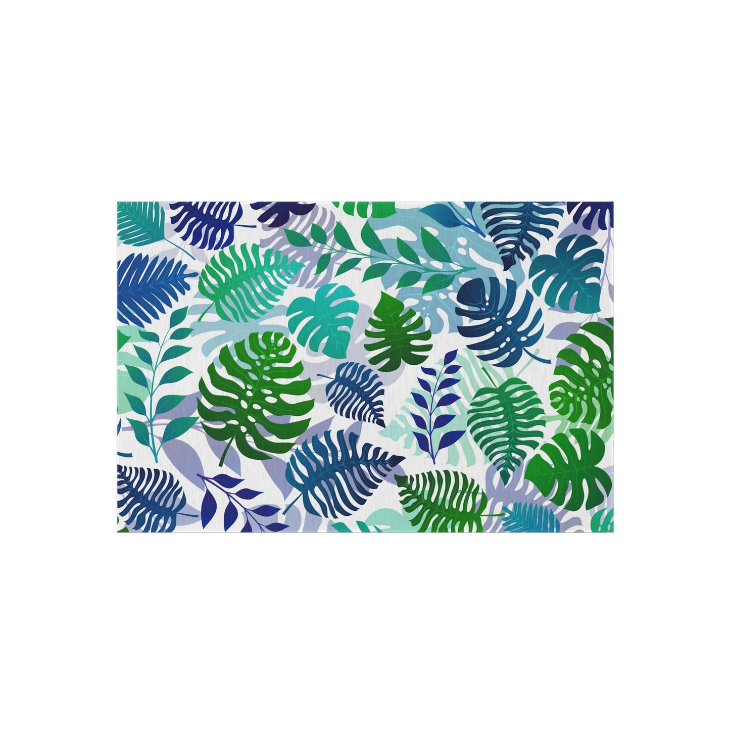 Tropical Chenille Outdoor Rug with No-Skid Backing Cozy Outdoor Carpet Patio Decor Hawaiian Floral Beachy Gazebo Rug Pool Area Decor