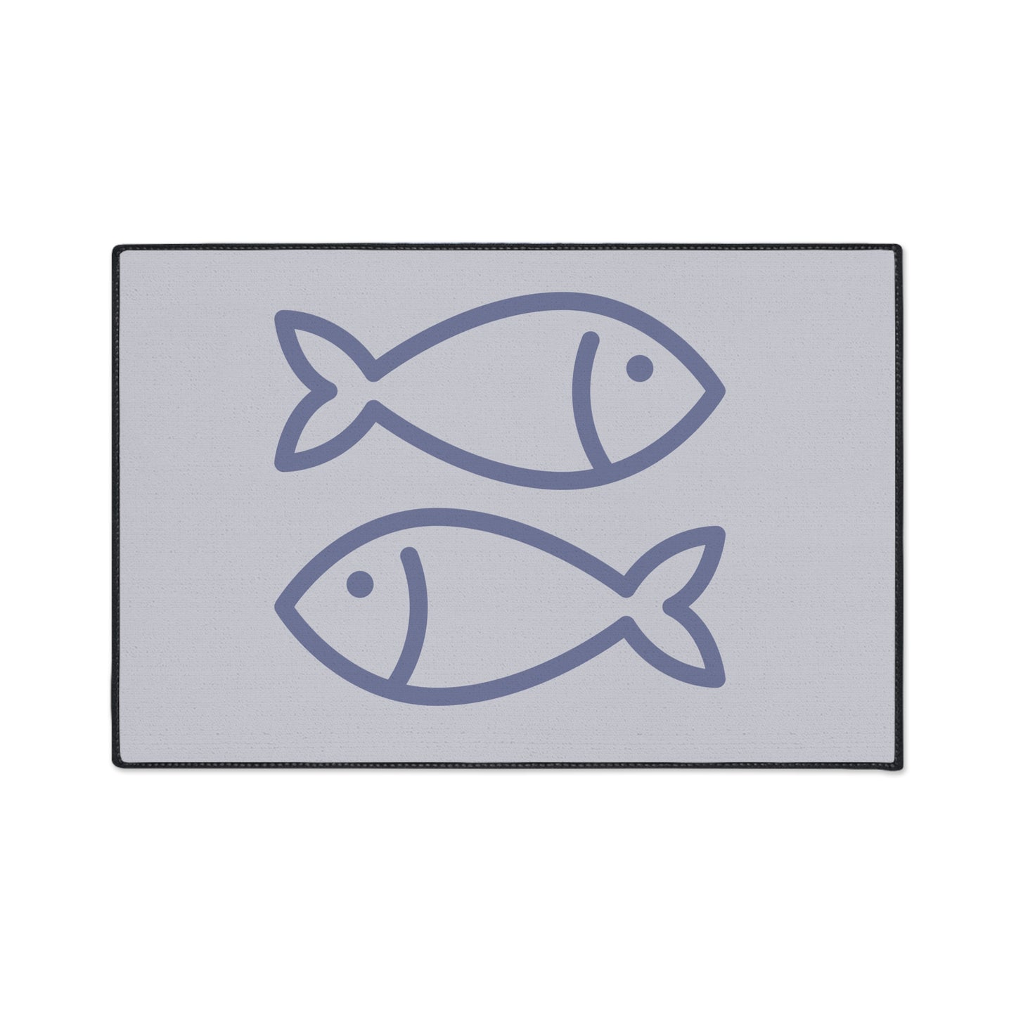 Decorative Heavy Duty Non-Slip Floor Mat Stylish Design Perfect for Entryway Kitchen Décor Grey Fish Design Rug Fishy Bathroom Mat