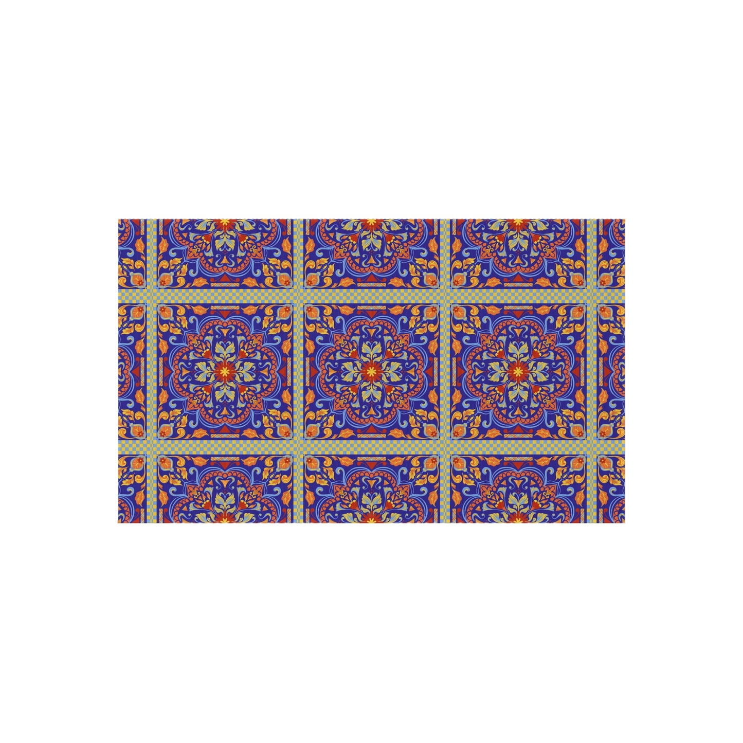 Chenille Print Pattern Outdoor Rug with No-Skid Backing Cozy Outdoor Carpet Patio Decor Gazebo Rug Pool Area Decor Outdoor Kitchen Carpet