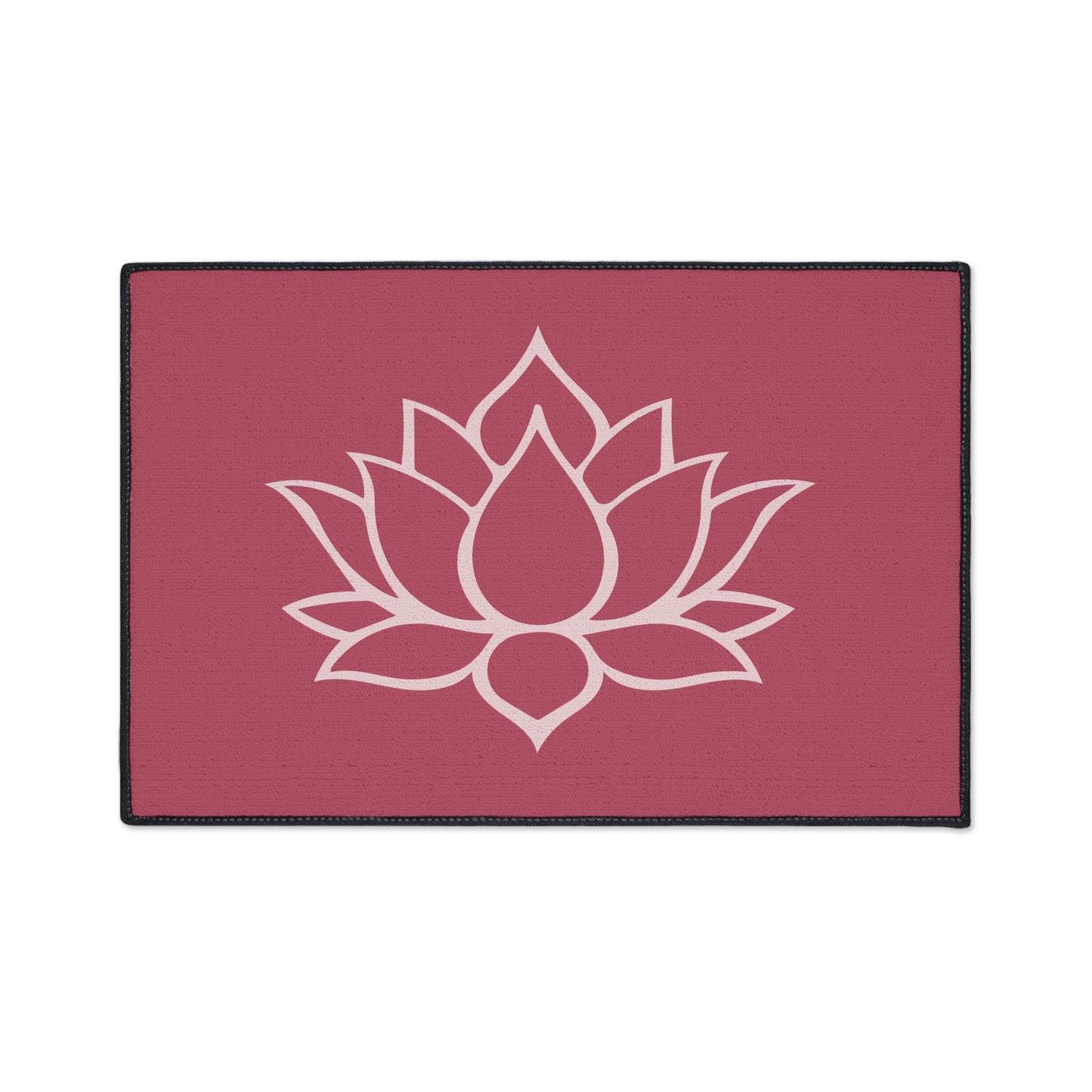 Decorative Heavy Duty Non-Slip Floor Mat Stylish Design Perfect for Entryway Kitchen Décor Lotus Blossom Floral Design Rug Bath Mat