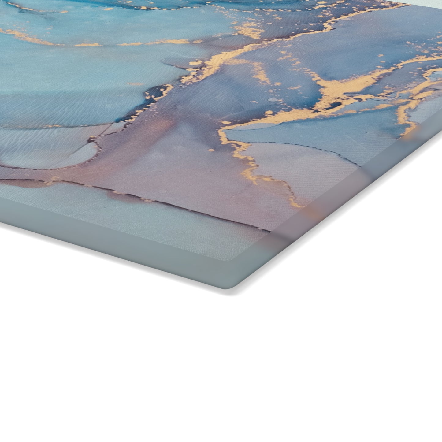 Kitchen Decor Glass Cutting Board Serving Tray with Quartz-look Design Cutting Board Gift for Home Cook Fun Marble-look Charcuterie Board