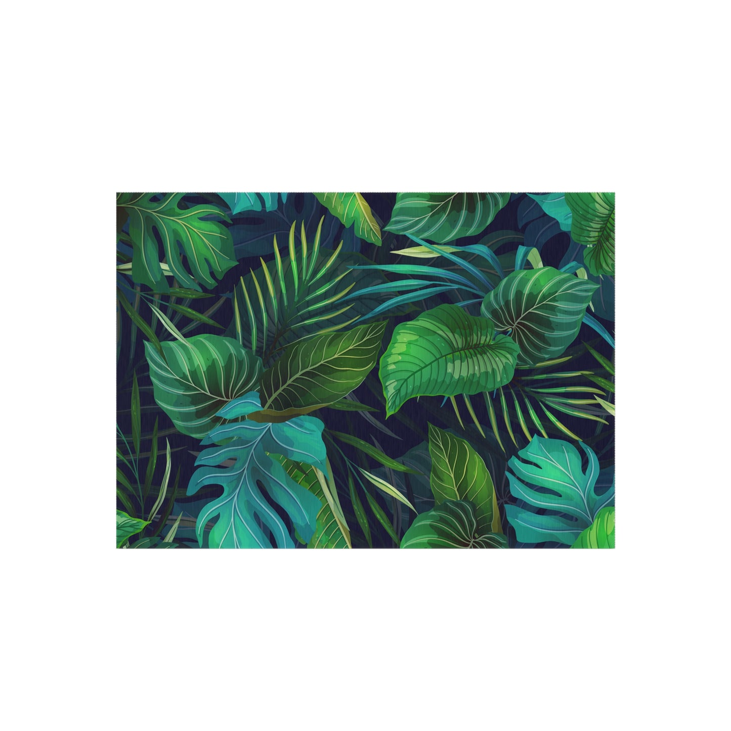 Tropical Chenille Outdoor Rug with No-Skid Backing Cozy Outdoor Carpet Patio Decor Hawaiian Floral Beachy Gazebo Rug Pool Area Decor