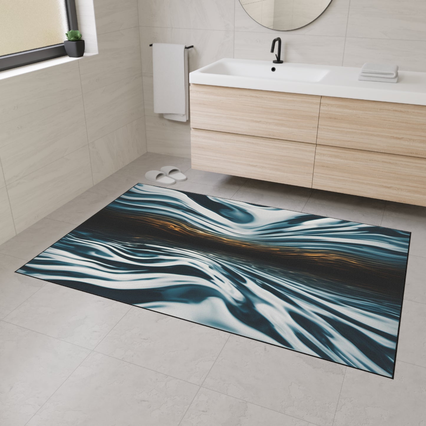 Decorative Heavy Duty Non-Slip Floor Mat Stylish Design Perfect for Entryway Kitchen Décor Garage Rug Coffee Bar Bathroom Floor Door Mat