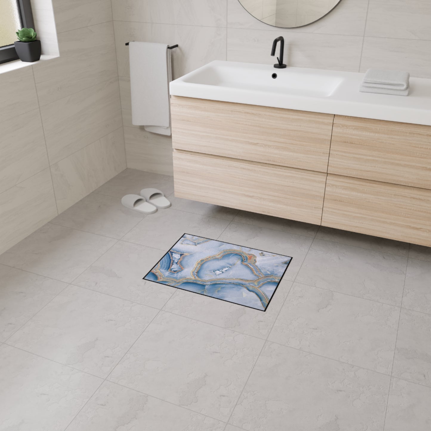 Decorative Heavy Duty Non-Slip Floor Mat Stylish Design Perfect for Entryway Kitchen Décor Garage Rug Coffee Bar Bathroom Floor Door Mat