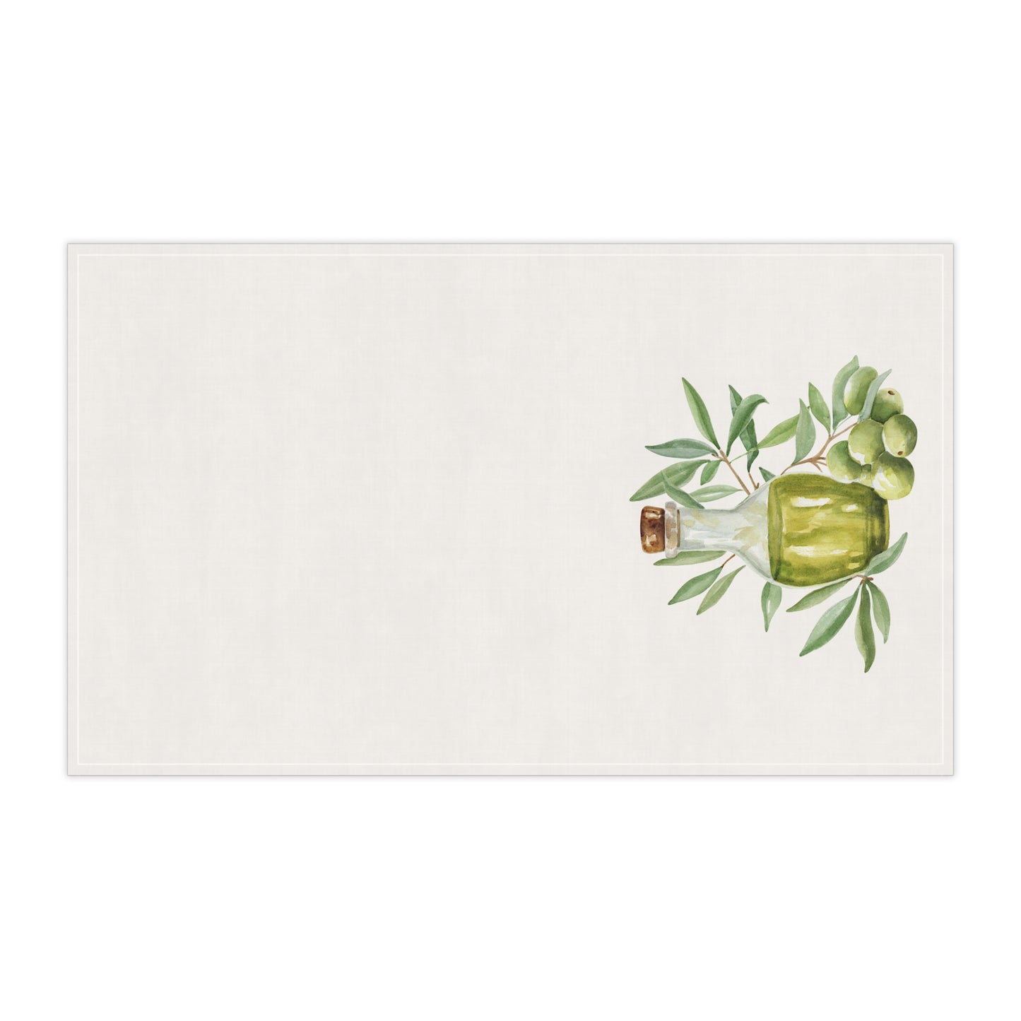 Olive Oil Floral Pastel Kitchen Tea Towel Durable Hand Towel Gift for Flower Lover Whimsical Home Decor Decorative Kitchen Cotton Twill