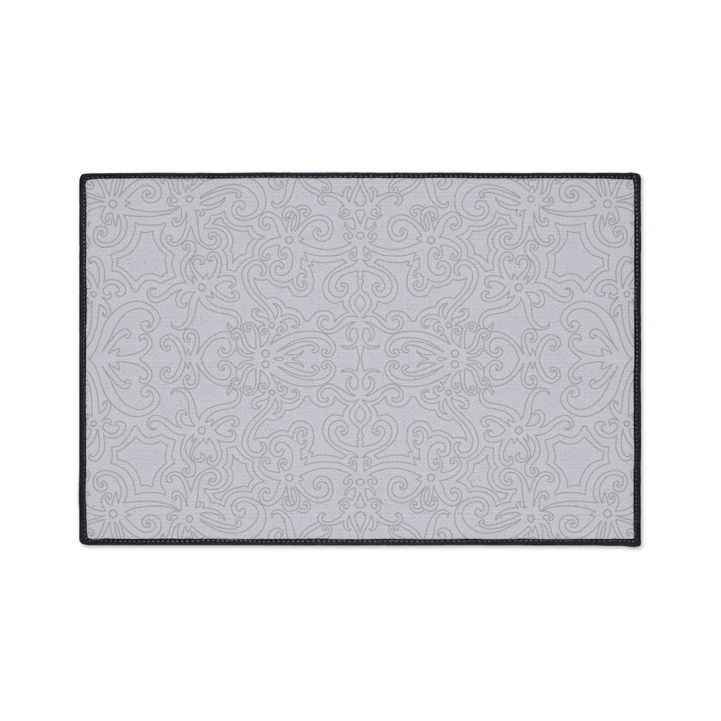 Decorative Heavy Duty Non-Slip Floor Mat Stylish Design Perfect for Entryway Kitchen Light Grey Floral Design Rug Bathroom Mat