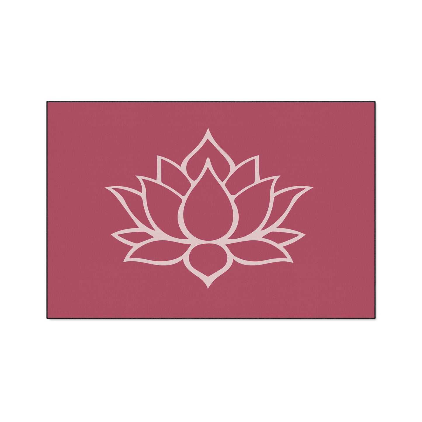 Decorative Heavy Duty Non-Slip Floor Mat Stylish Design Perfect for Entryway Kitchen Décor Lotus Blossom Floral Design Rug Bath Mat