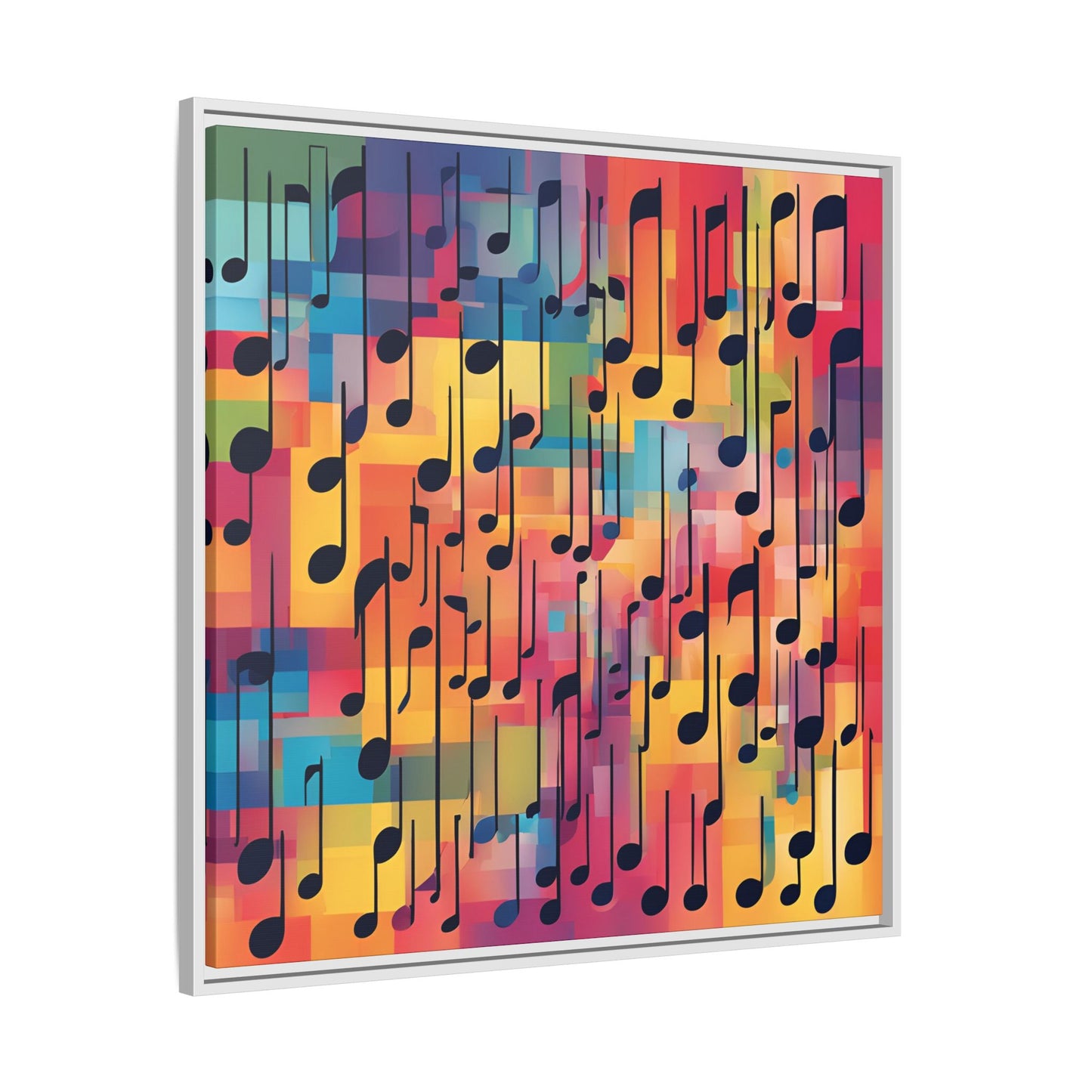 Modern Music-Themed Print Abstract Design Unique Framed Canvas Print Treble Clef Note Wall Art Music Lover Gift Decor 3 frame colors