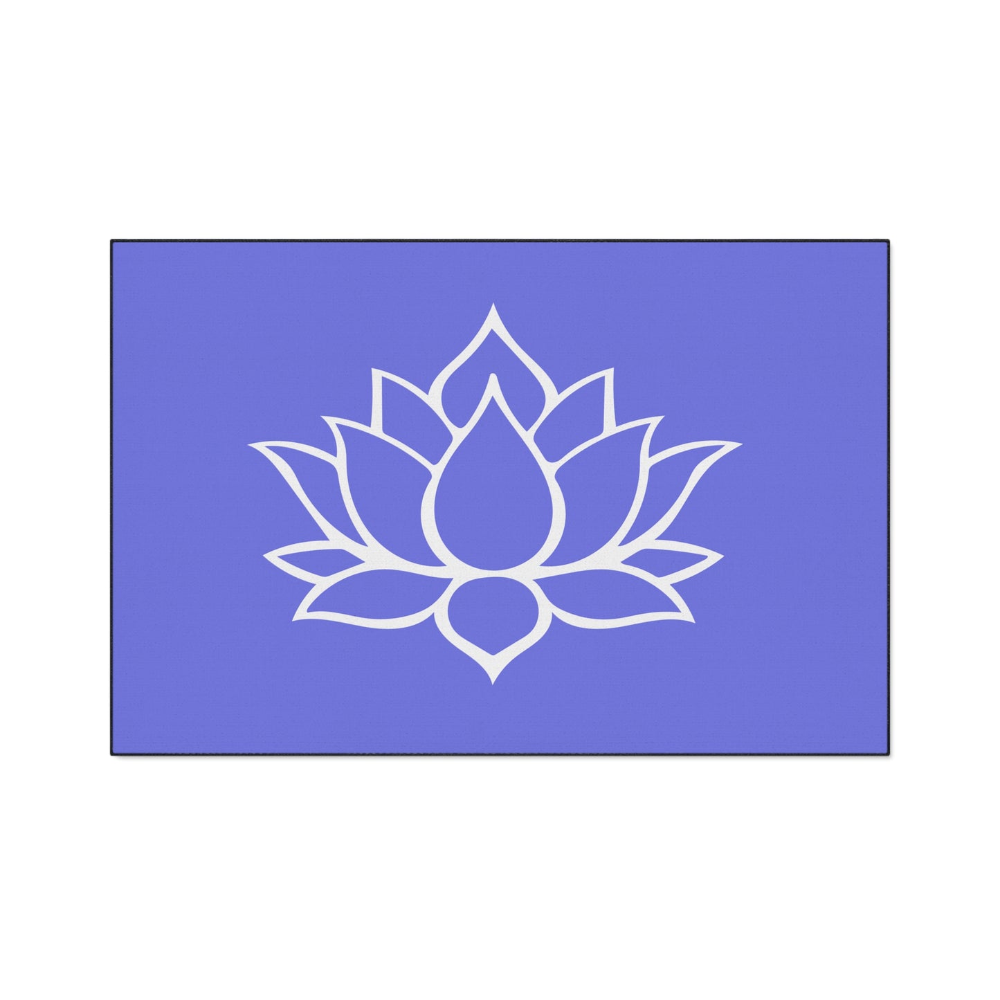 Decorative Heavy Duty Non-Slip Floor Mat Stylish Design Perfect for Entryway Kitchen Décor Lotus Blossom Floral Design Rug Bath Mat