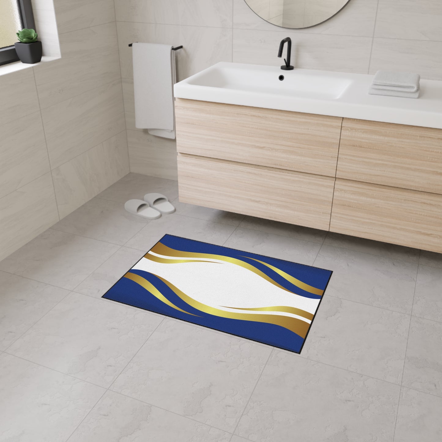 Decorative Heavy Duty Non-Slip Floor Mat Stylish Design Perfect for Entryway Kitchen Décor Garage Rug Coffee Bar Bathroom Floor Door Mat