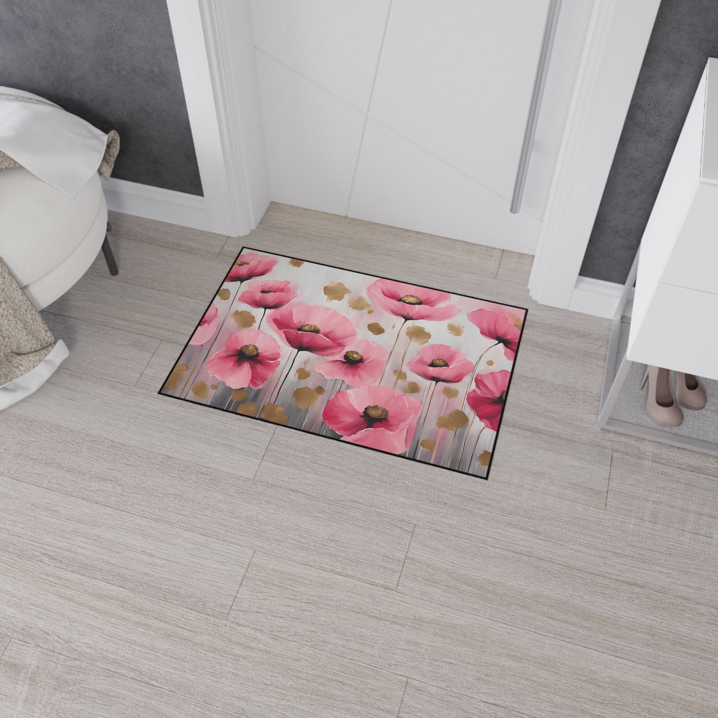 Decorative Heavy Duty Non-Slip Floor Mat Stylish Design Perfect for Entryway Kitchen Décor Garage Rug Coffee Bar Bathroom Floor Door Mat
