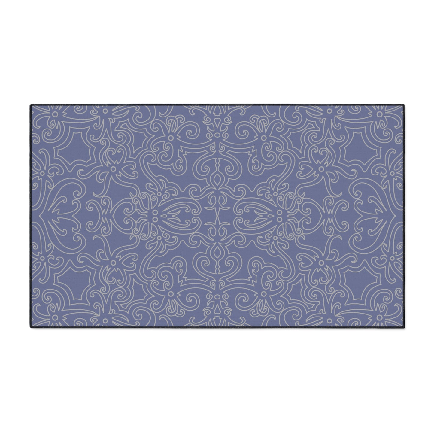 Decorative Heavy Duty Non-Slip Floor Mat Stylish Design Perfect for Entryway Kitchen Décor Grey Floral Design Rug Bathroom Mat
