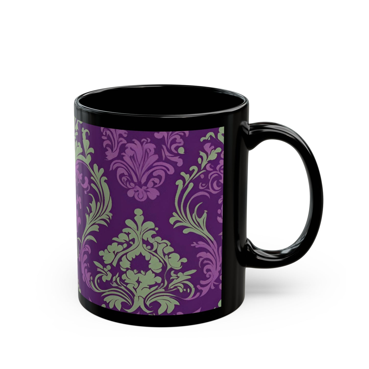 Elegant Damask Mug | Royal Purple | Coffee Mug | Tea | Elegant Gift Mug |