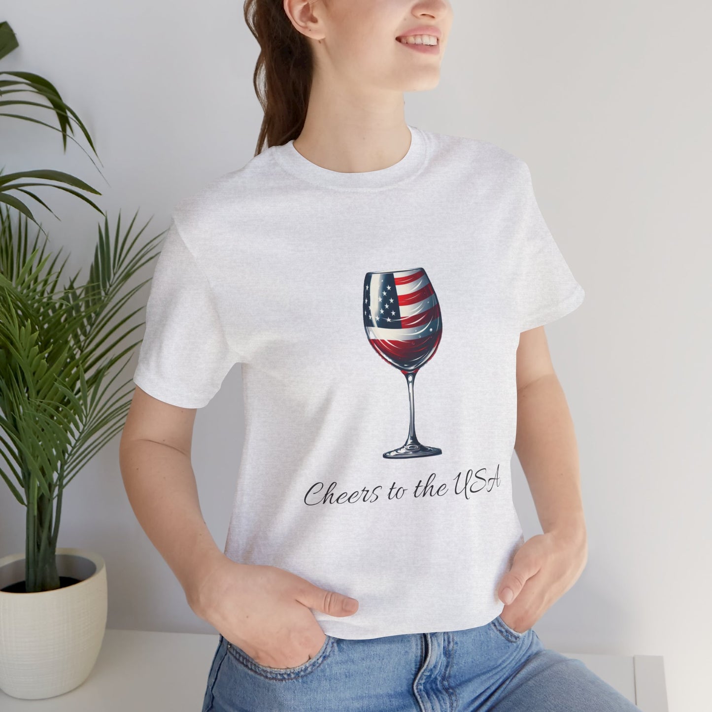 Cheers to USA T-shirt | Patriotic | USA | Wine Lovers | Unisex