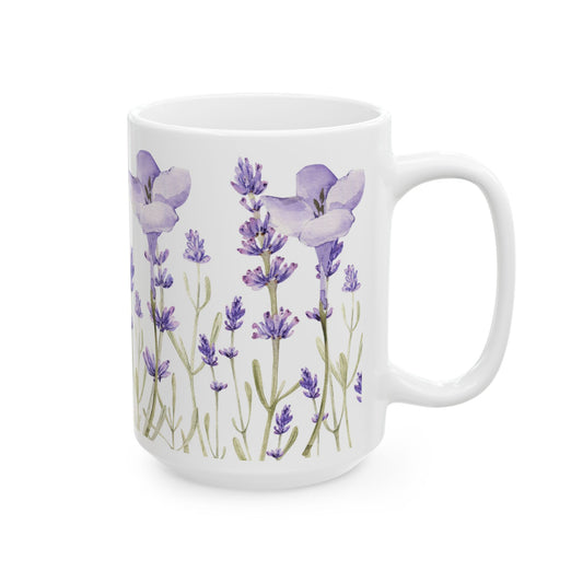 Lavendar Wildflowers Cottagecore Coffee Mug Pressed Flowers Mug Pastel Floral Nature Mug Wildflower Teacup Flower Garden Lover Gift for Her