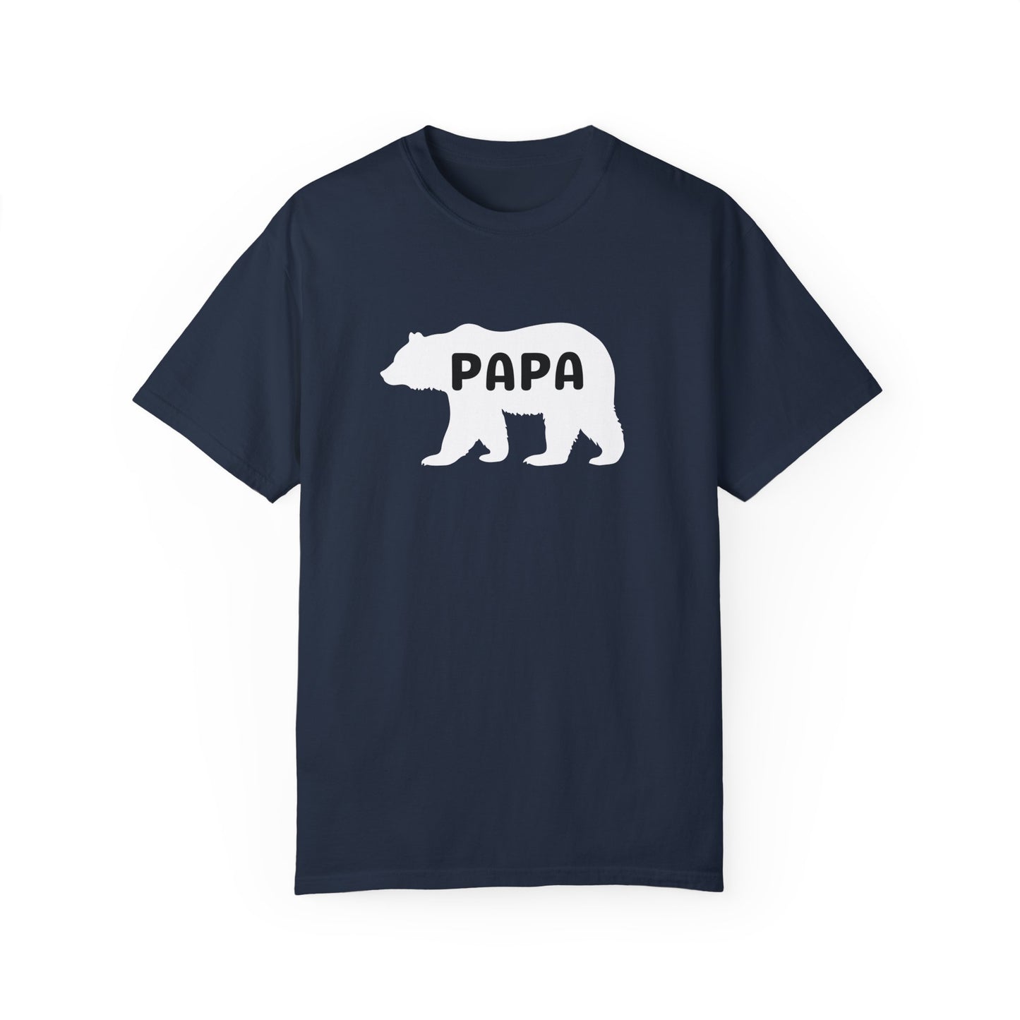 Papa Bear T-shirt Gift for Dad Grandpa Shirt Funny Bear Tee for Dads Animal Lover Gift Comfort Colors Relaxed Fit Garment-Dyed Tee