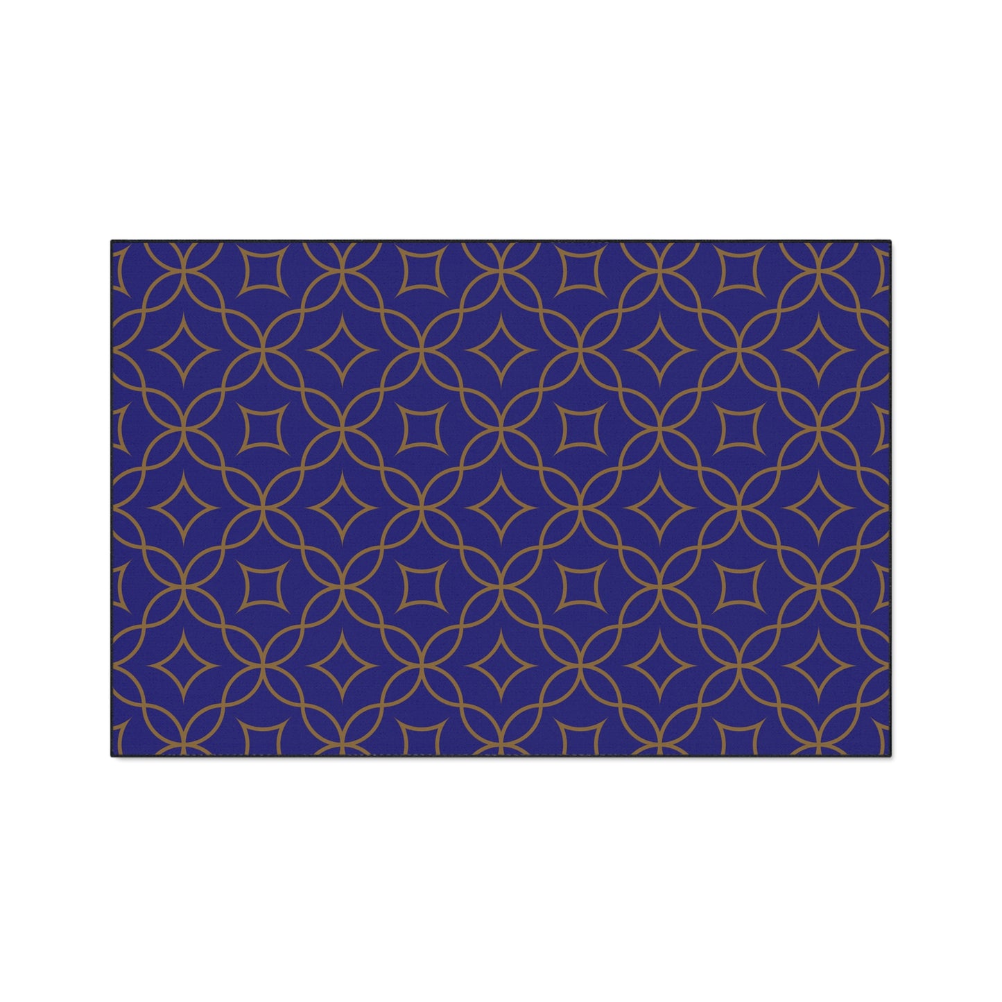 Decorative Heavy Duty Non-Slip Floor Mat Stylish Design Perfect for Entryway Kitchen Décor Blue Floral Geometric Design Rug Bathroom Mat