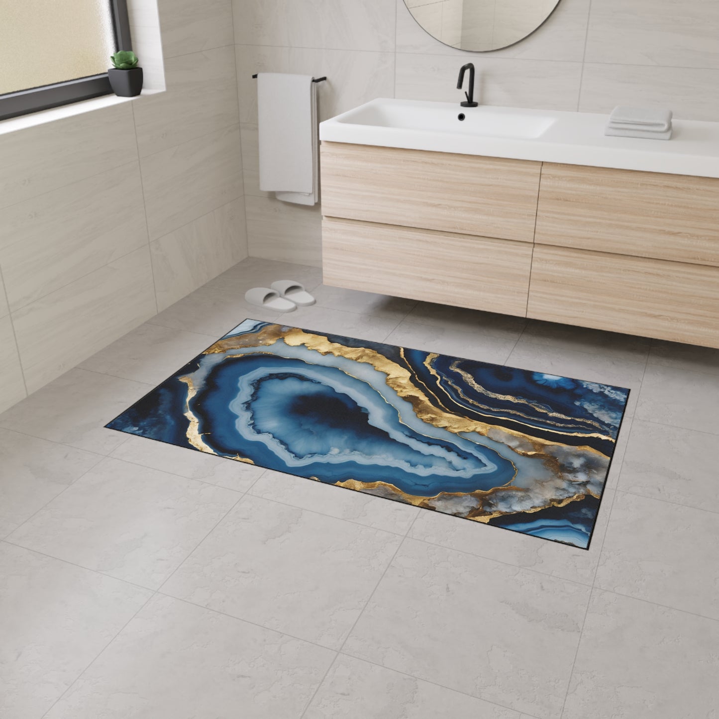 Decorative Heavy Duty Non-Slip Floor Mat Stylish Design Perfect for Entryway Kitchen Décor Garage Rug Coffee Bar Bathroom Floor Door Mat