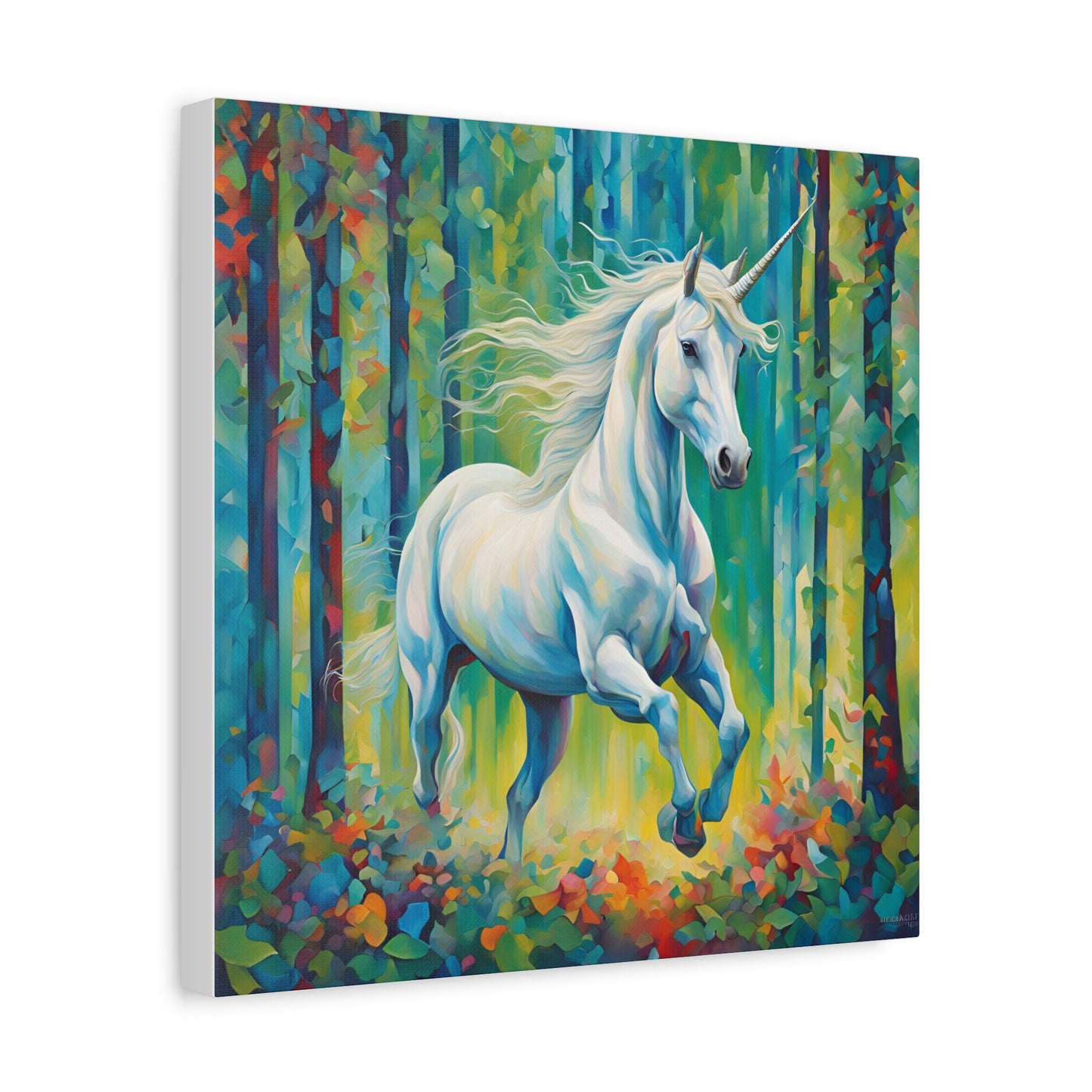 Unicorn Print Wall Art | Matte Canvas, Stretched, 1.25" | Fantasy | Anime | Modern Art | Mystic |