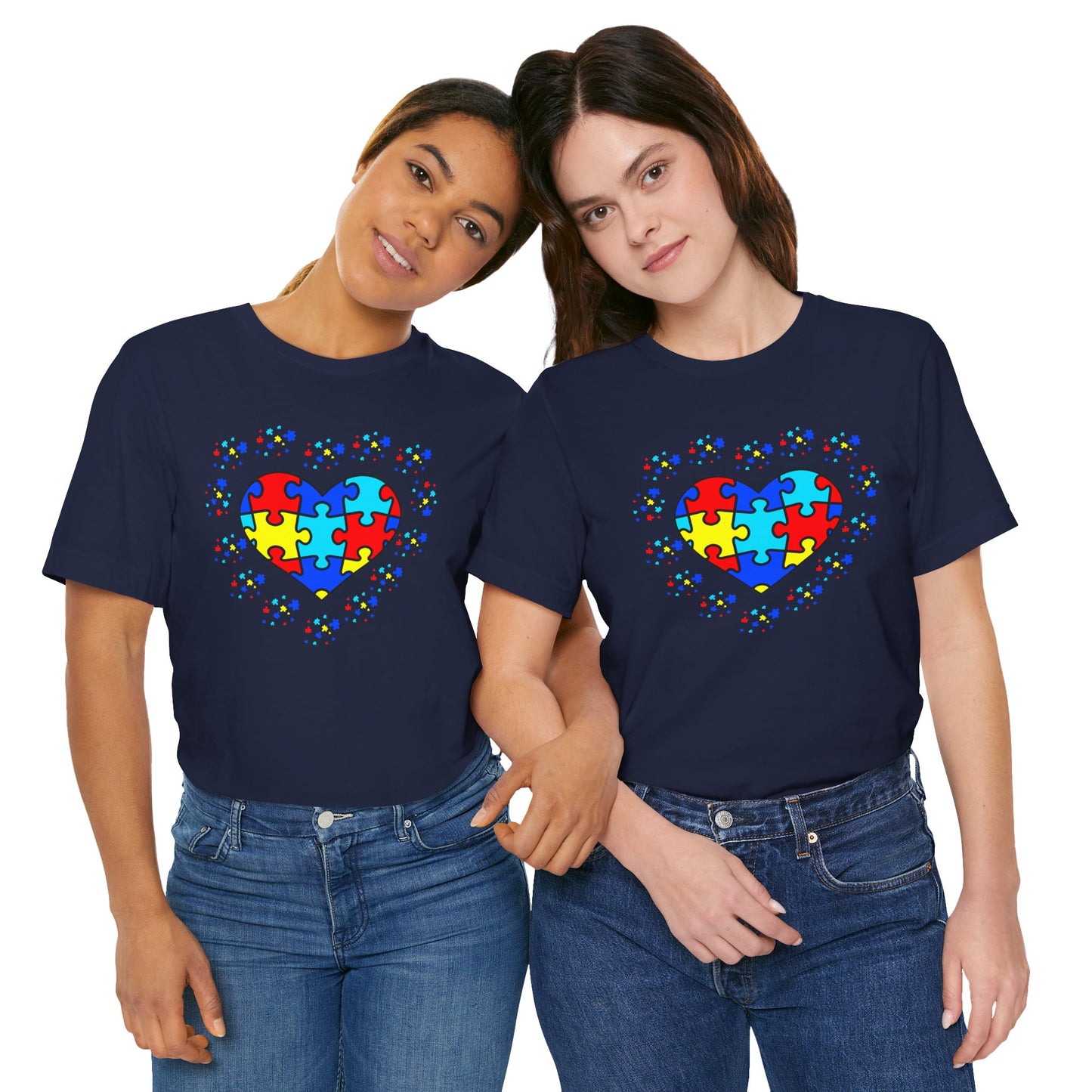 Autism Spectrum Awareness and Love T-Shirt Gift for Teacher Christmas Present Unique Special Needs Gift Unisex Jersey Short Sleeve Tee