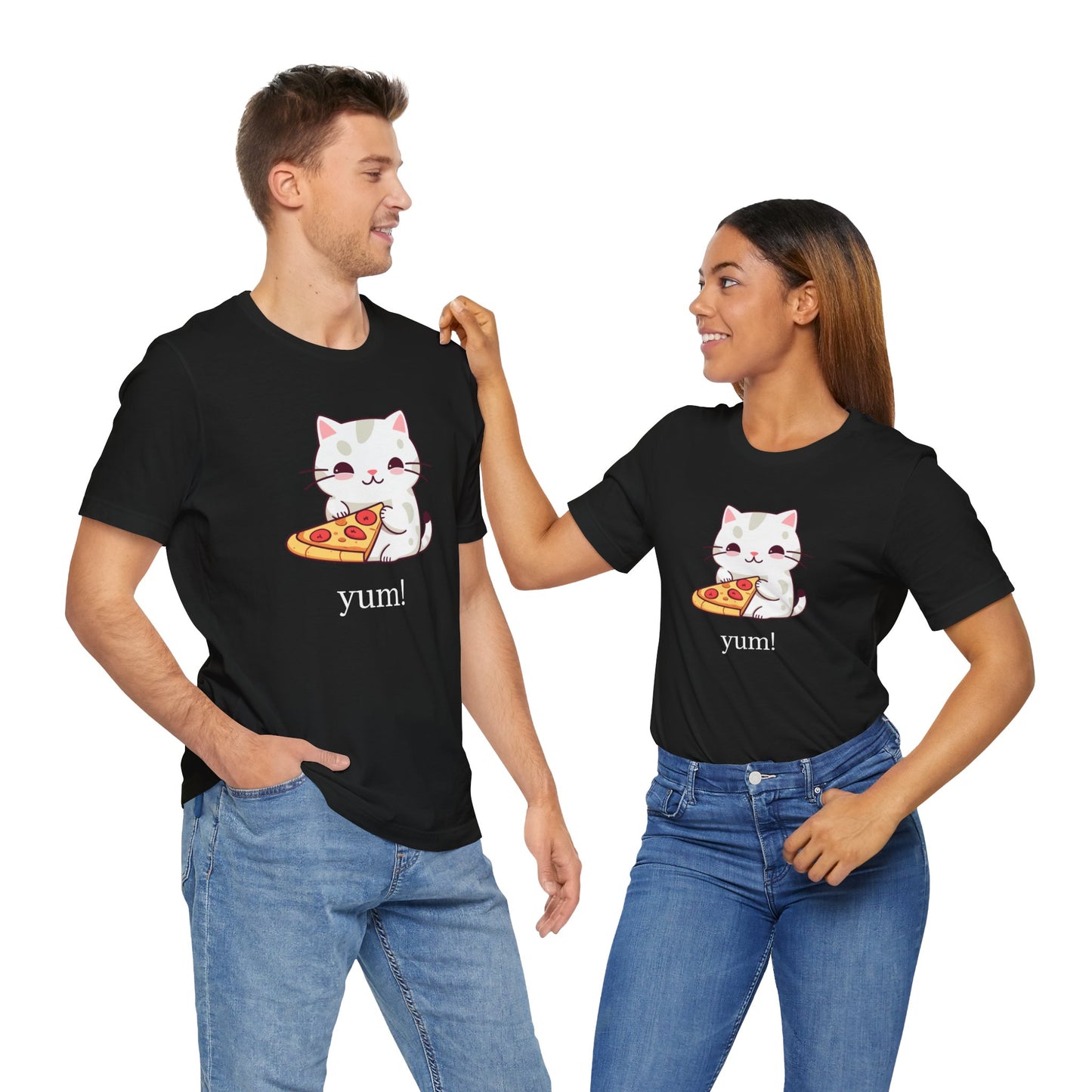 Cat eating pizza T-Shirt | Culinary | Foodie | Home Cook | Unisex | Funny | Animated