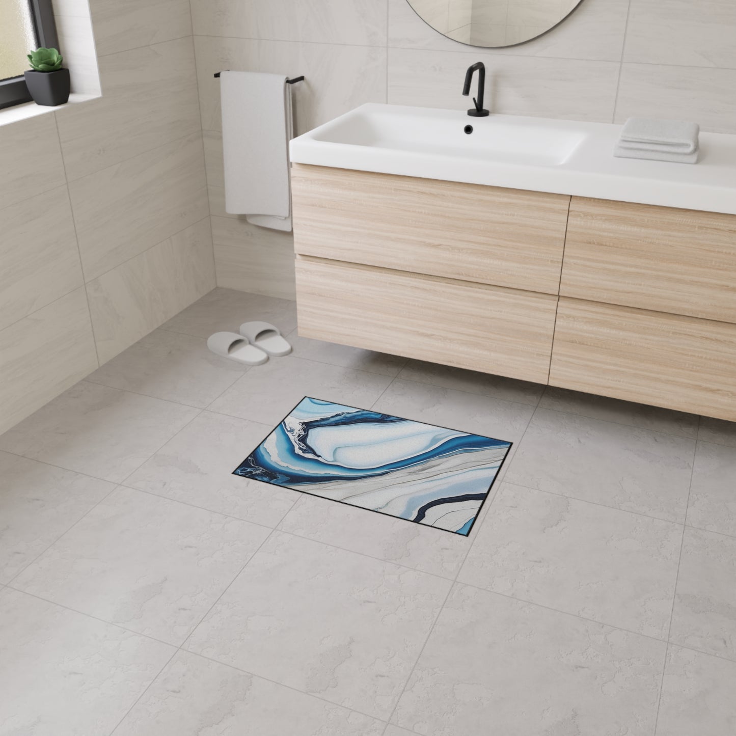 Decorative Heavy Duty Non-Slip Floor Mat Stylish Design Perfect for Entryway Kitchen Décor Garage Rug Coffee Bar Bathroom Floor Door Mat