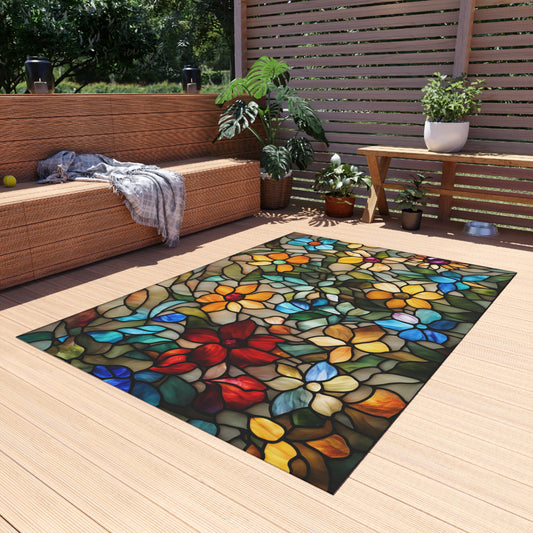 Chenille Outdoor Rug with No-Skid Backing Cozy Outdoor Carpet Patio Decor Gazebo Rug Pool Area Decor Outdoor Kitchen Carpet