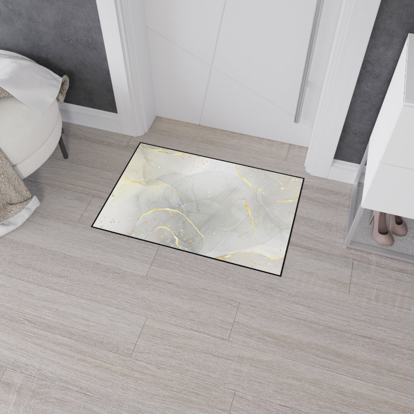 Decorative Heavy Duty Non-Slip Floor Mat Stylish Design Perfect for Entryway Kitchen Décor Garage Rug Coffee Bar Bathroom Floor Door Mat