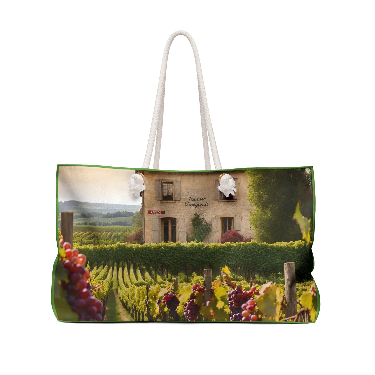 Vineyard Weekender Tote Bag | Beach Bag | Tote Bag | Shopping Bag | Wine Lover Gift |