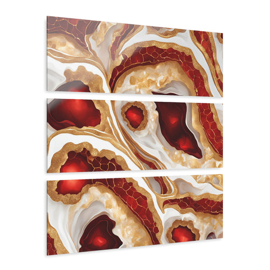 Stunning Geode Design Triptych Acrylic Print Wall Art Nature Lover Gift Geology Rock Lover Gift Agate Design