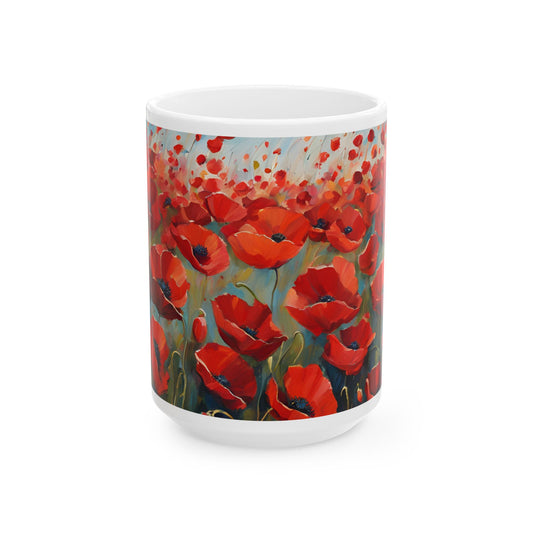 Boho Wildflowers Cottagecore 15-oz Coffee Mug Pressed Flowers Pastel Floral Nature Mug Wildflower Tea Cup Flower Garden Lover Gift for Her