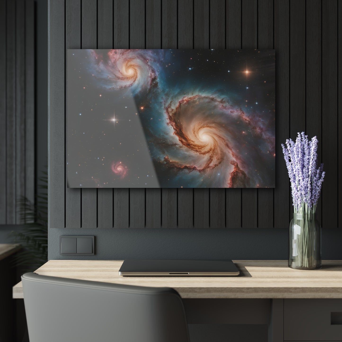 Large Celestial Cosmic Galaxy Acrylic Print with French Cleat Nature Wall Art Sci-Fi Space Traveler Artwork Modern Outerspace Home Decor