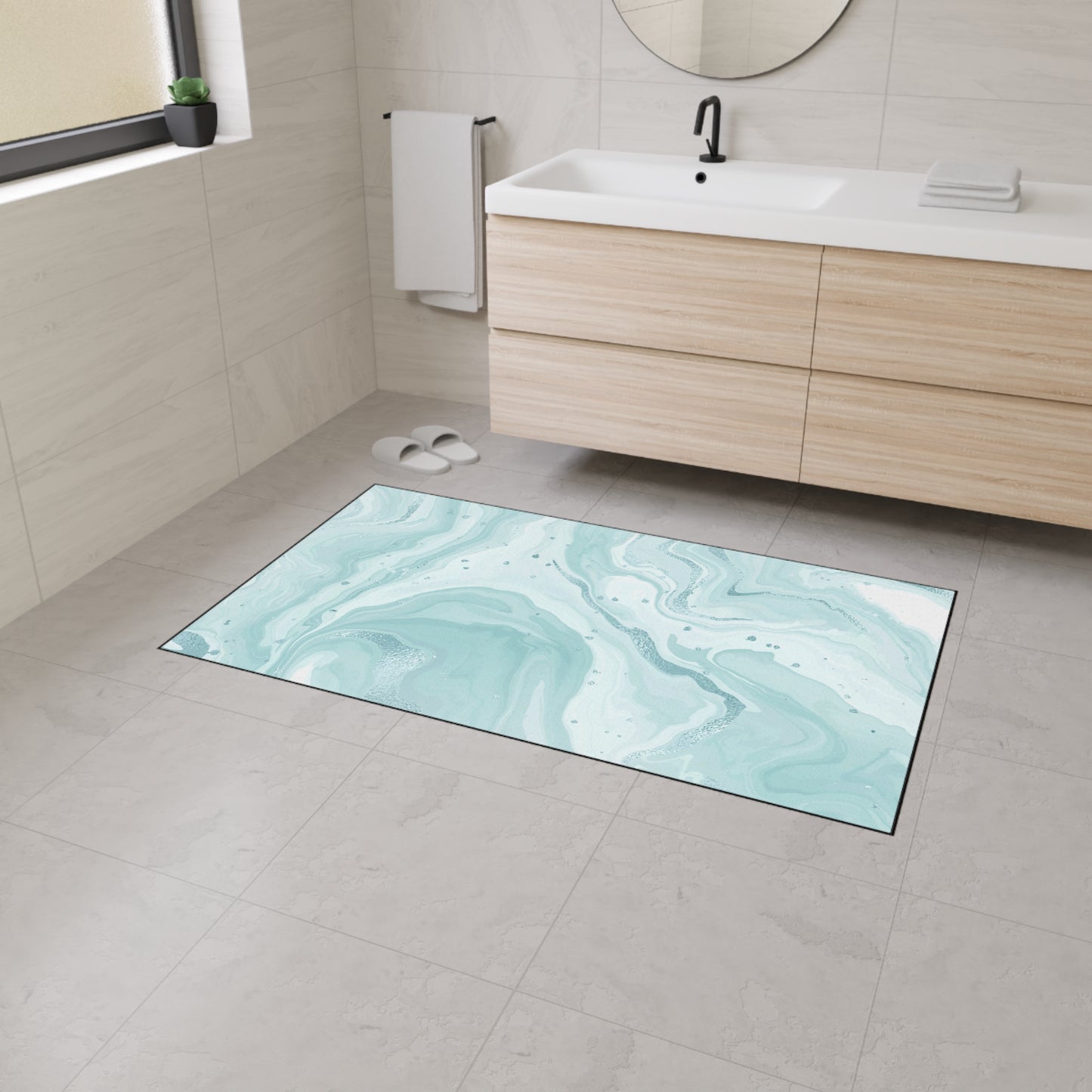 Decorative Heavy Duty Non-Slip Floor Mat Stylish Design Perfect for Entryway Kitchen Décor Garage Rug Coffee Bar Bathroom Floor Door Mat