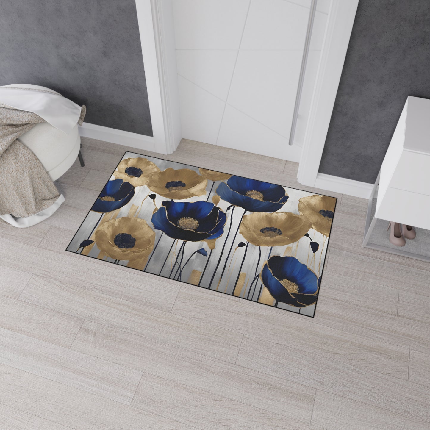 Decorative Heavy Duty Non-Slip Floor Mat Stylish Design Perfect for Entryway Kitchen Décor Garage Rug Coffee Bar Bathroom Floor Door Mat