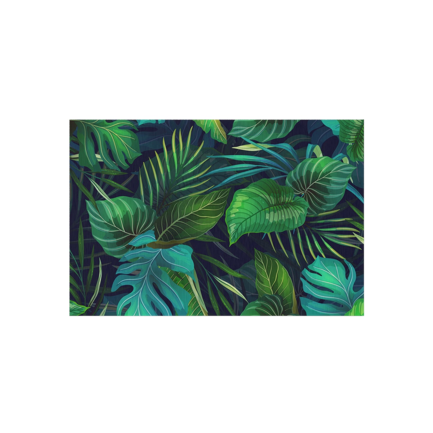 Tropical Chenille Outdoor Rug with No-Skid Backing Cozy Outdoor Carpet Patio Decor Hawaiian Floral Beachy Gazebo Rug Pool Area Decor