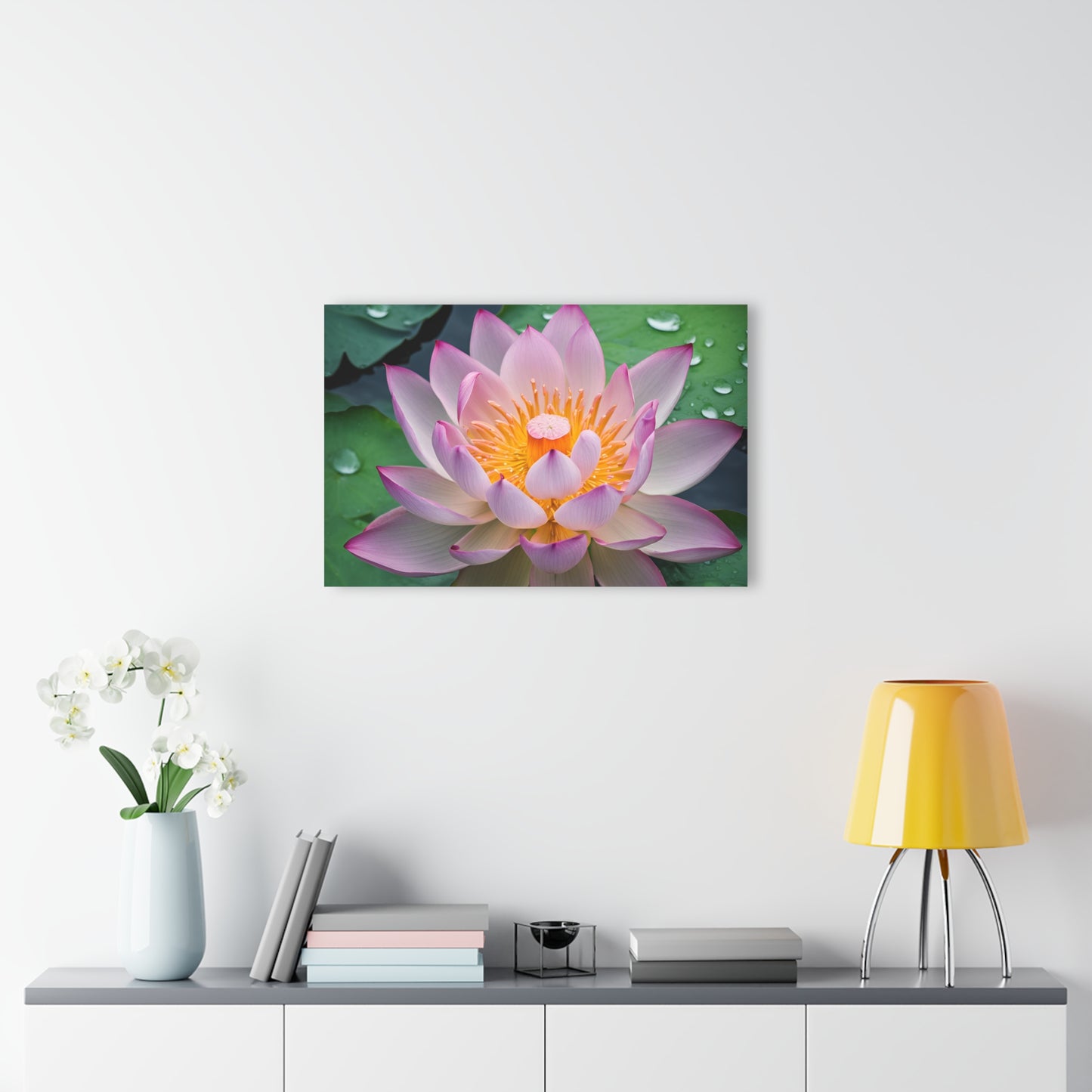 Large Lotus Blossom Floral Design Acrylic Print with French Cleat Nature Lover Wall Art Flower Lover Gift Artwork Modern Garden Home Decor