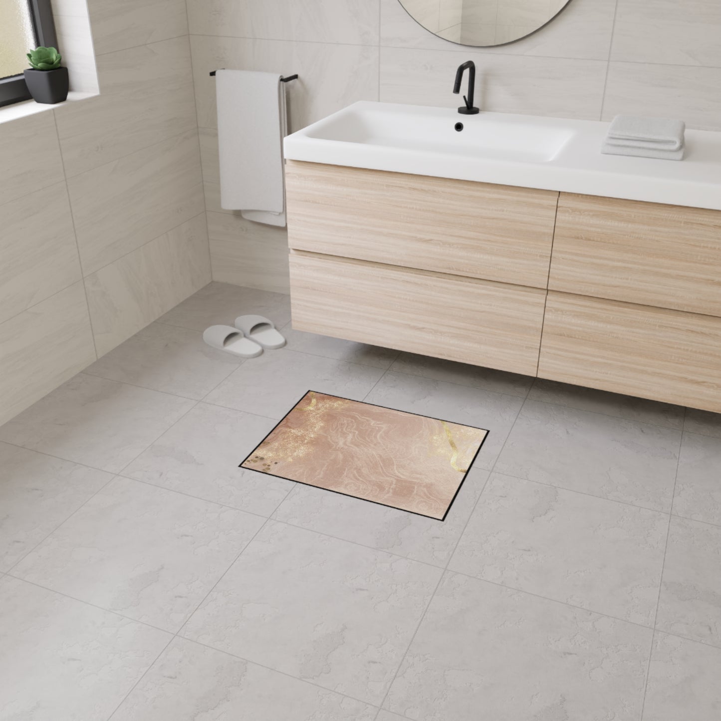 Decorative Heavy Duty Non-Slip Floor Mat Stylish Design Perfect for Entryway Kitchen Décor Garage Rug Coffee Bar Bathroom Floor Door Mat