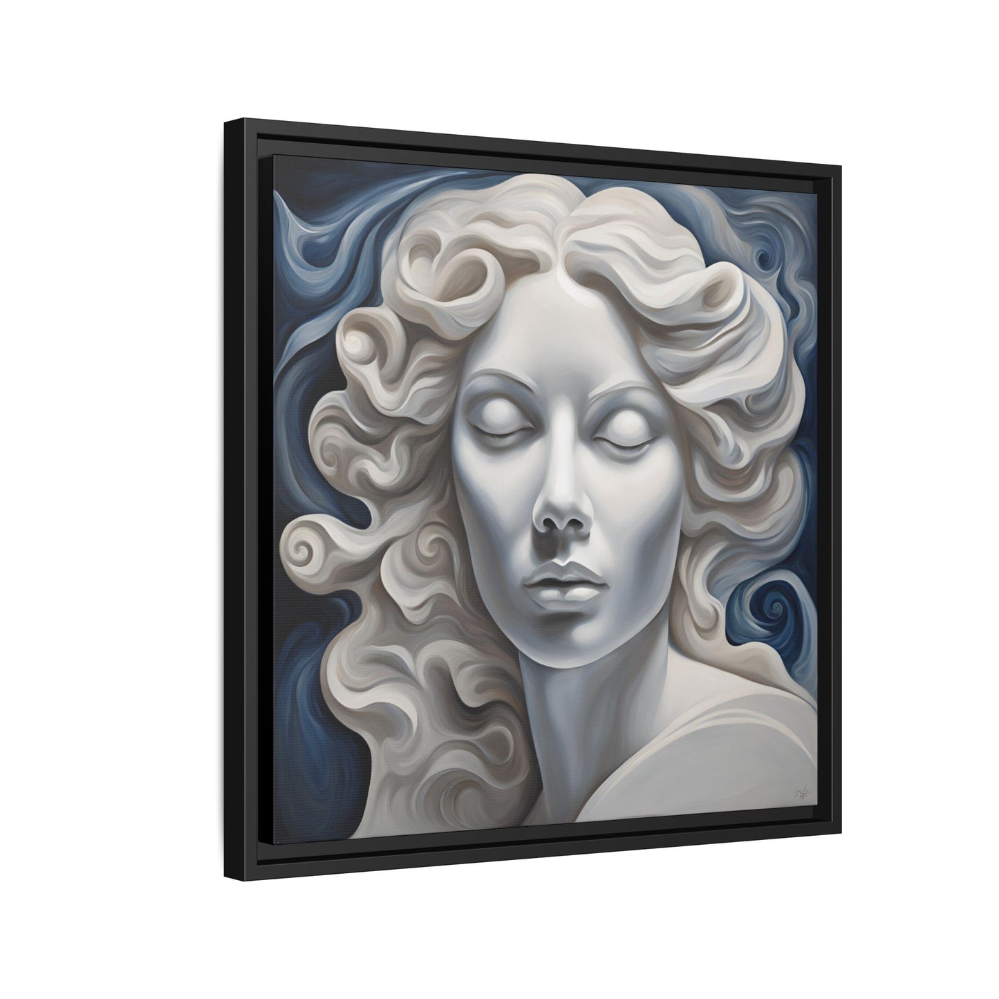 Modern Abstract Woman's Face Design Unique Framed Print Canvas Wall Decor Gift 3 frame colors to chose from